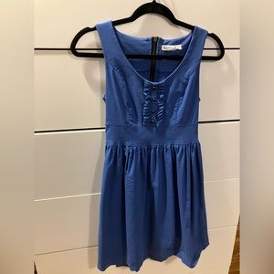 Royal Blue XS Kenzie Dress Ruffle Front Zipper Back